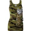 Malfini Camo Triumph C36 – dámské maskáčové tílko, 180 g, bavlna s elastanem, přiléhavý střih (Velikost XS, Barva 32-camouflage gray)