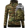 Camo Zipper C20 Mikina dámská (Velikost XS, Barva 32-camouflage gray)