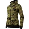 Camo Zipper C20 Mikina dámská (Velikost XS, Barva 32-camouflage gray)