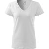 Malfini Dream 128 – dámské tričko, 180 g, přiléhavý střih, výstřih do V (Barva 00-Bílá, Velikost XS)