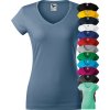 Malfini Fit V‑neck 162 – dámské tričko, 180 g, hlubší výstřih do V, silikonová úprava (Barva 00-Bílá, Velikost XS)