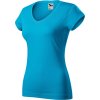 Malfini Fit V‑neck 162 – dámské tričko, 180 g, hlubší výstřih do V, silikonová úprava (Barva 00-Bílá, Velikost XS)