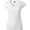 Malfini Fit V‑neck 162 – dámské tričko, 180 g, hlubší výstřih do V, silikonová úprava (Barva 00-Bílá, Velikost XS)
