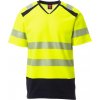 Pracovní reflexní tričko WAY (Velikost XS, Barva ŽLUTÁ FLUO/NÁMOŘNICK)