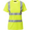Dámské pracovní reflexní tričko, AVENUE LADY (Velikost S, Barva ŽLUTÁ FLUO)
