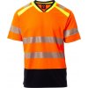 Reflexní pracovní tričko, ALLEY (Velikost XS, Barva ŽLUTÁ FLUO/NÁMOŘNICK)