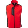 Pánská softshellová vesta CORK, Payper (Velikost XXS, Barva ČERVENÁ/ČERNÁ)