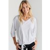 HALENKA S 3/4 RUKÁVEM,  bílá, vel 36 - 48