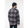 Flanelová košile s sherpa fleecovou podšívkou, šedomodrá, vel M - SKLADEM