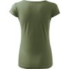 Malfini Pure 122 – dámské tričko, 150 g, 100% bavlna, projmutý střih (Velikost XS, Barva 32-camouflage gray)