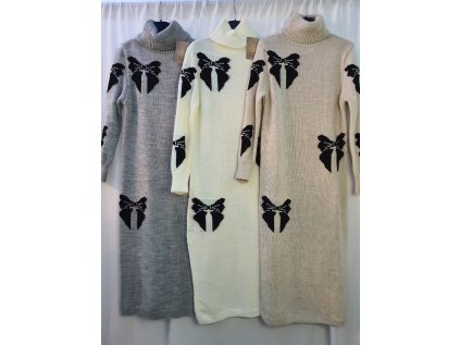 Pletené šaty s rolákem