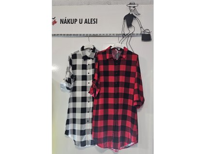 Kostkované košílové šaty