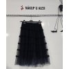 Tylová sukně s volánky
