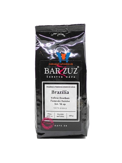 Barzzuz Brazília Yellow Bourbon, 100% Arabica, zrnková káva, 250 g