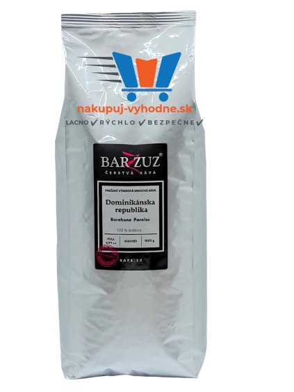 Barzzuz Dominikánska republika Barahona, 100% Arabica, zrnková káva, 1000 g