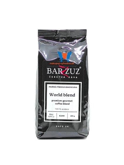 Barzzuz World blend, 100% Arabica, zrnková káva, 250 g