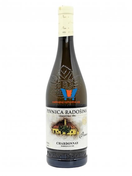 Pivnica Radošina Chardonnay barrique PRÉMIUM, r. 2021, výber z hrozna, suché, 0,75 l