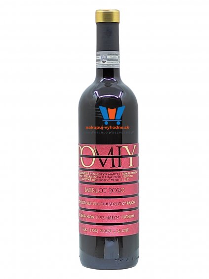 POMFY Merlot Rúbaň, r. 2020, akostné víno, D.S.C., suché, 0,75 l