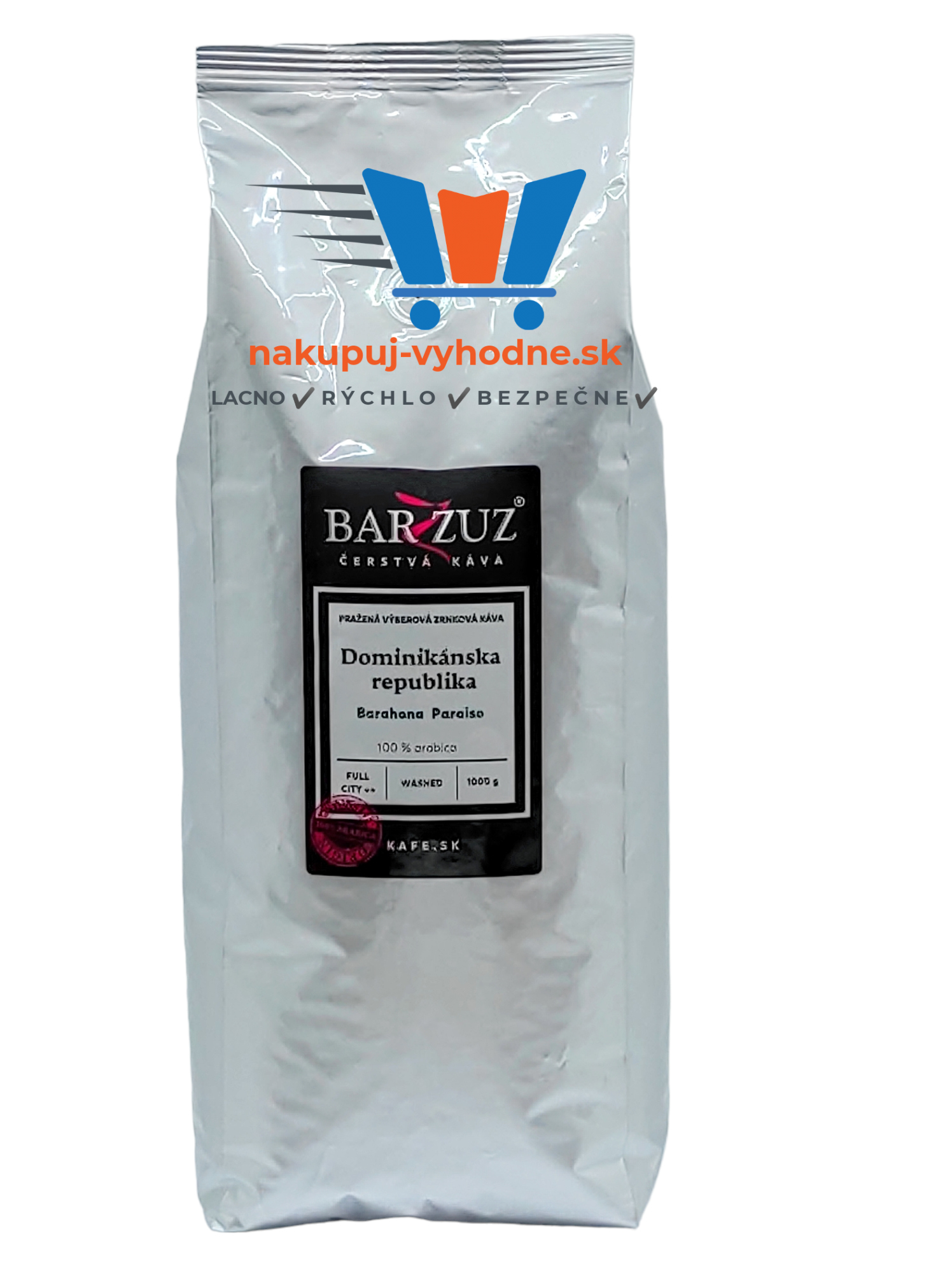 Dominikánska republika Barahona, 100% Arabica, zrnková káva, 1000 g