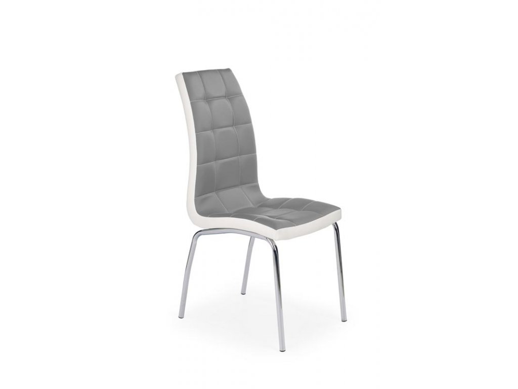 K186 židle šedá/bílá