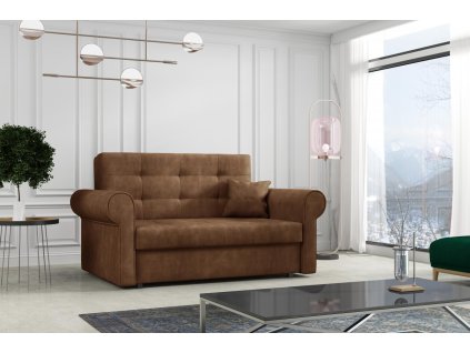 Rozkládací křeslo Vivian Silver II hnědá