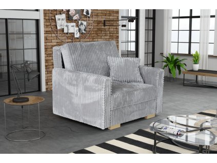 Rozkládací křeslo Vivian Piano I světle šedá