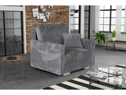 Rozkládací křeslo Vivian Piano I šedá