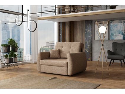 Rozkládací křeslo Vivian Art I světle hnědá