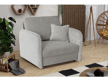 Rozkládací křeslo Vivian Loft I Run Again světle šedá