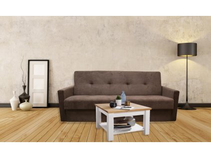 Pohovka Majka zvýšená hnědá bok 10 cm