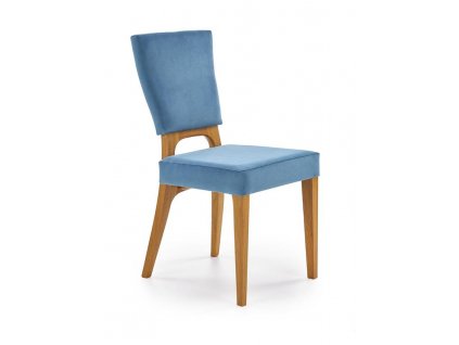 WENANTY židle dub medový/modrá