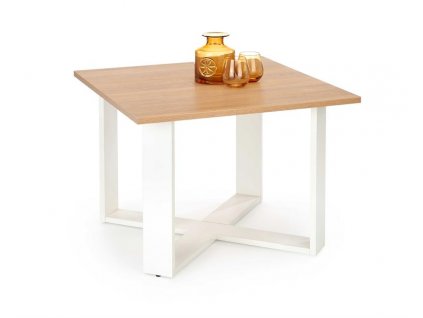 CROSS konferenční stolek zlatý dub/bílý
