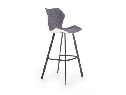 H83 barová židle bílá/šedá