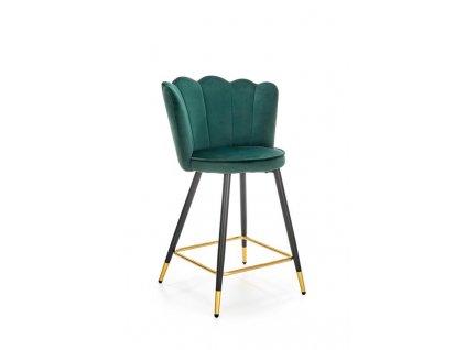 H106 barová židle tmavě zelená