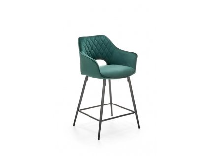 H107 barová židle tmavě zelená
