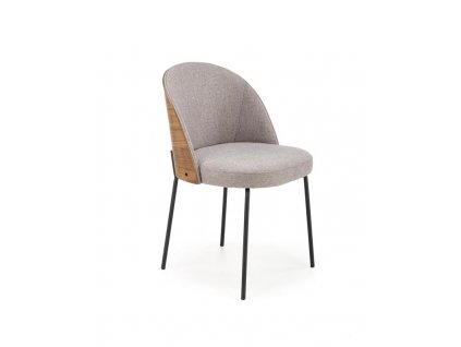 K451 židle šedá/světlý ořech