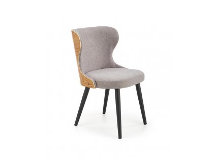 K452 židle šedá/přírodní dub