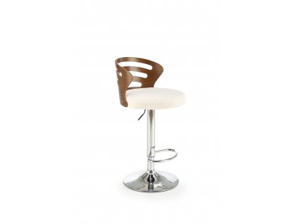 H109 barová židle krémová/ořech