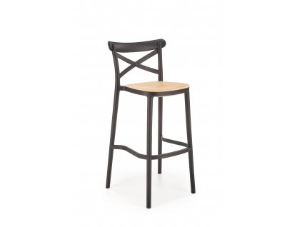 H111 barová židle černá/přírodní