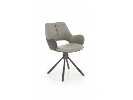 K494 židle šedá/černá