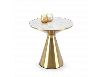 TRIBECA konferenční stolek bílý mramor/zlatý