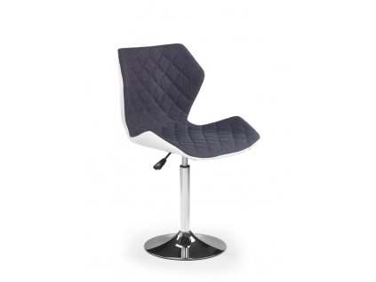MATRIX 2 barová židle bílá / šedá