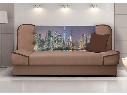 Pohovka Rallye hnědá/město