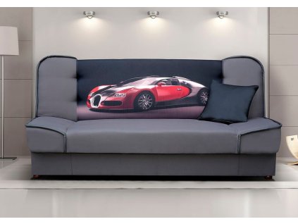 Pohovka Rallye šedá/auto