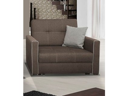 Rozkládací křeslo Vivian Bis I hnědá