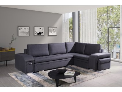 Sedací souprava Alana P tm.šedá