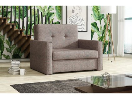 Rozkládací křeslo Vivian Bis I béžovo-červená