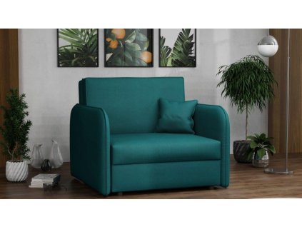 Rozkládací křeslo Vivian Loft I Mono tmavě zelená