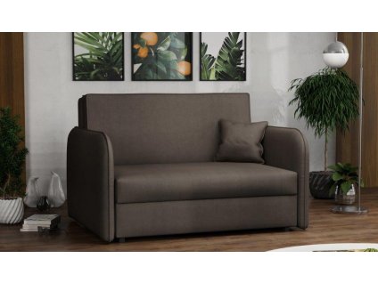 Rozkládací křeslo Vivian Loft II Mono tmavě hnědá