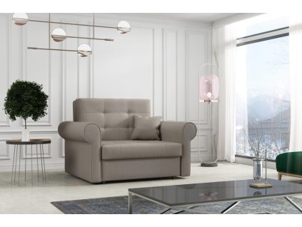 Rozkládací křeslo Vivian Silver I světle hnědá